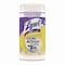 Lysol Dual Action Disinfecting Wipes, 1-Ply, 7 x 7.5, Citrus, White/Purple, 75/Canister, PK6 19200-81700 - alternate 4
